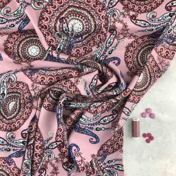 Viskose Satin Mandala, rosa